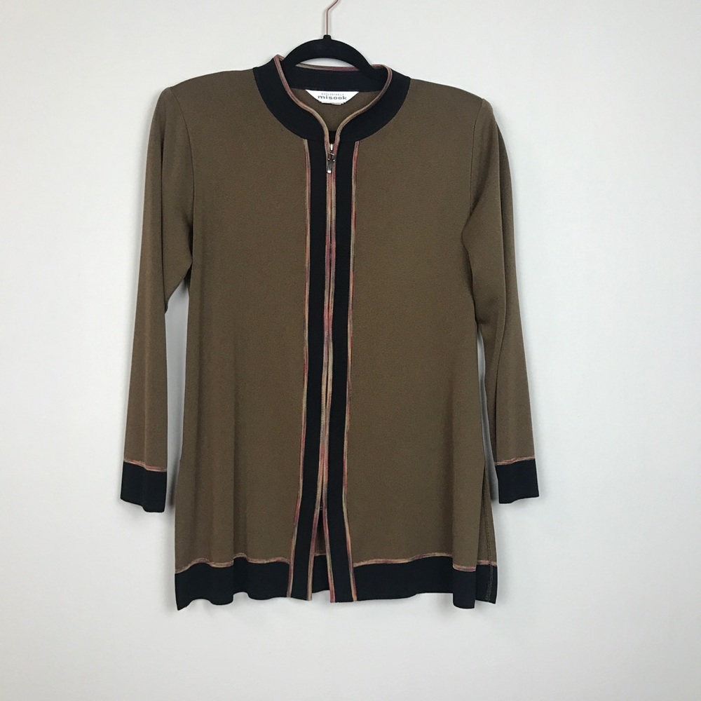 EXCLUSIVELY MISOOK Brown Black tunic jacket XS